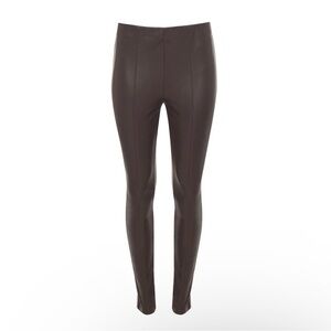 Women's Brown Leather Leggings